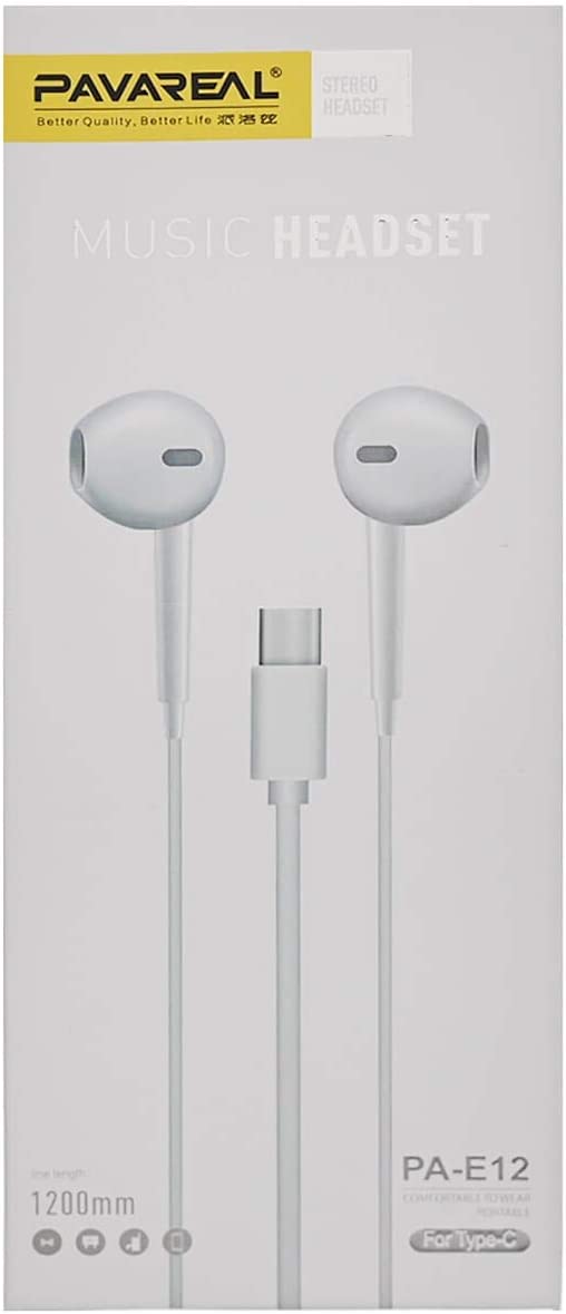 

Проводная гарнитура PAVAREAL PA-E12, USB Type-C, белый (PA-E12), PA-E12
