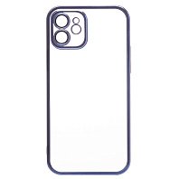 

Чехол-накладка PC073 с закрытой камерой для смартфона Apple iPhone 12, силикон, синий (213799)