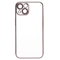 

Чехол-накладка PC073 с закрытой камерой для смартфона Apple iPhone 14, силикон, розовое золото (213857)