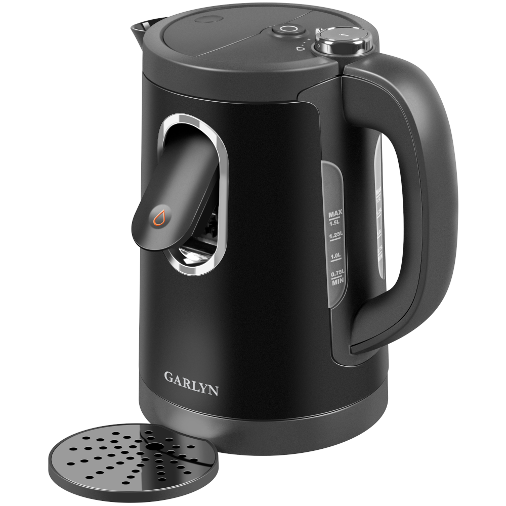 

Чайник электрический GARLYN K-200 Max 1.5л. 2.4 кВт, пластик, черный, K-200 Max