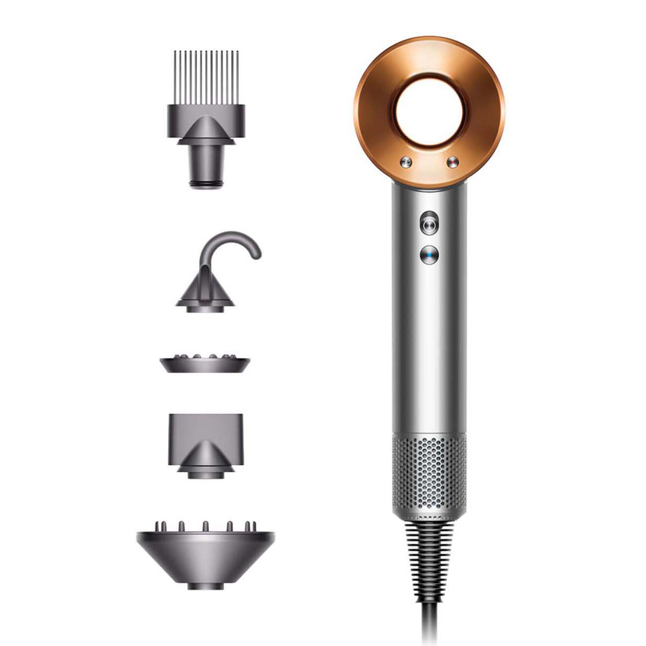 Фен Dyson HD07 1.6 кВт, режимов: 4, насадок: 2