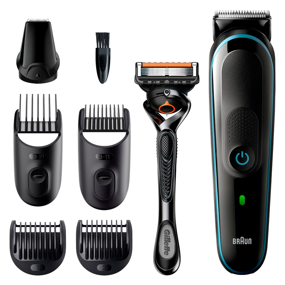 

Триммер Braun MGK5345, насадок 5, черный/синий (MGK5345 Black), MGK5345