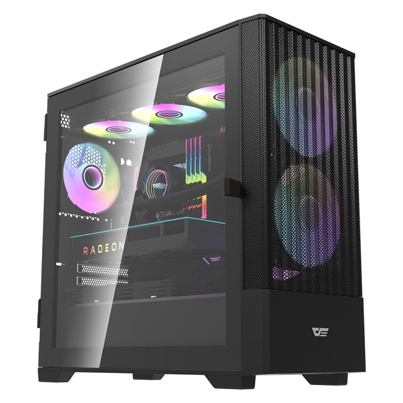 Корпус darkFlash DK415M, mATX, Midi-Tower, USB 3.0, черный, Без БП (DK415M-BK)