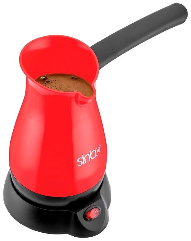 

Кофеварка турка электрическая Sinbo SCM-2948 RD, 1 кВт, кофе молотый, 400 мл, черный/красный (SIN-SCM-2948-RD), SCM-2948 RD