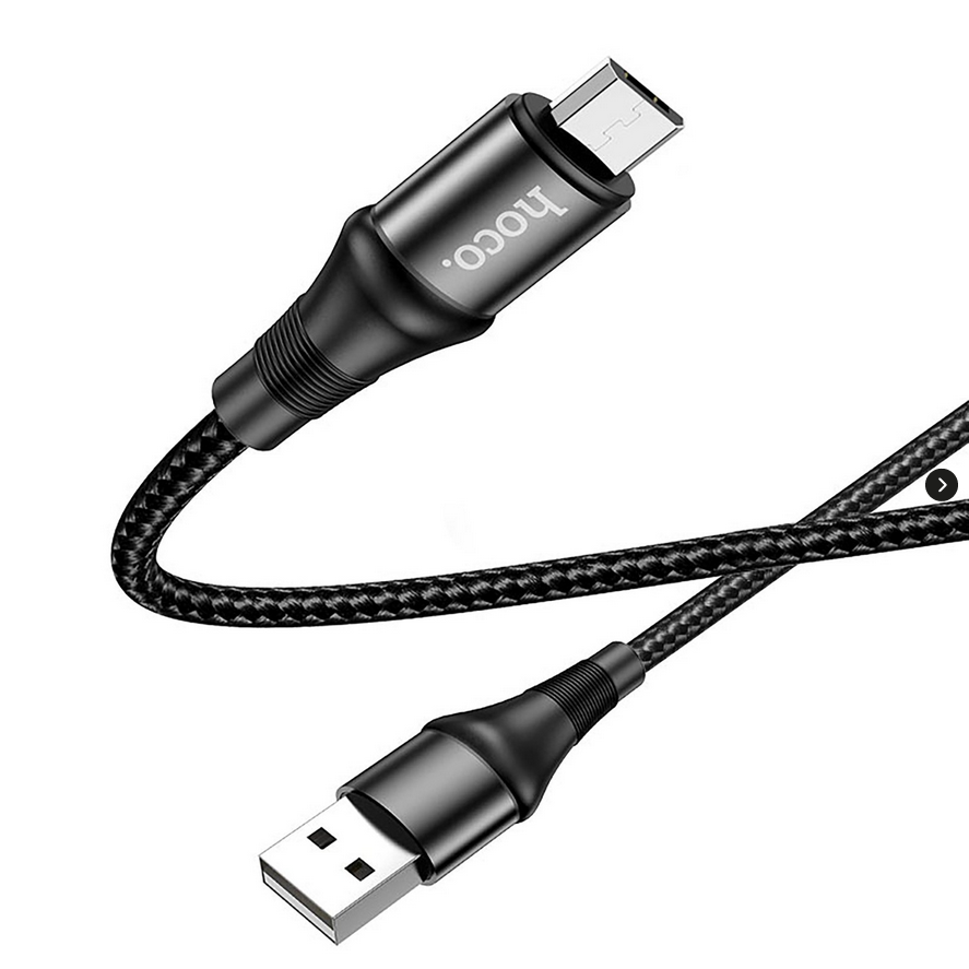 

Кабель USB-Micro USB, экранированный, 2.4A 1 м, черный HOCO Excellent X50 (202540), X50