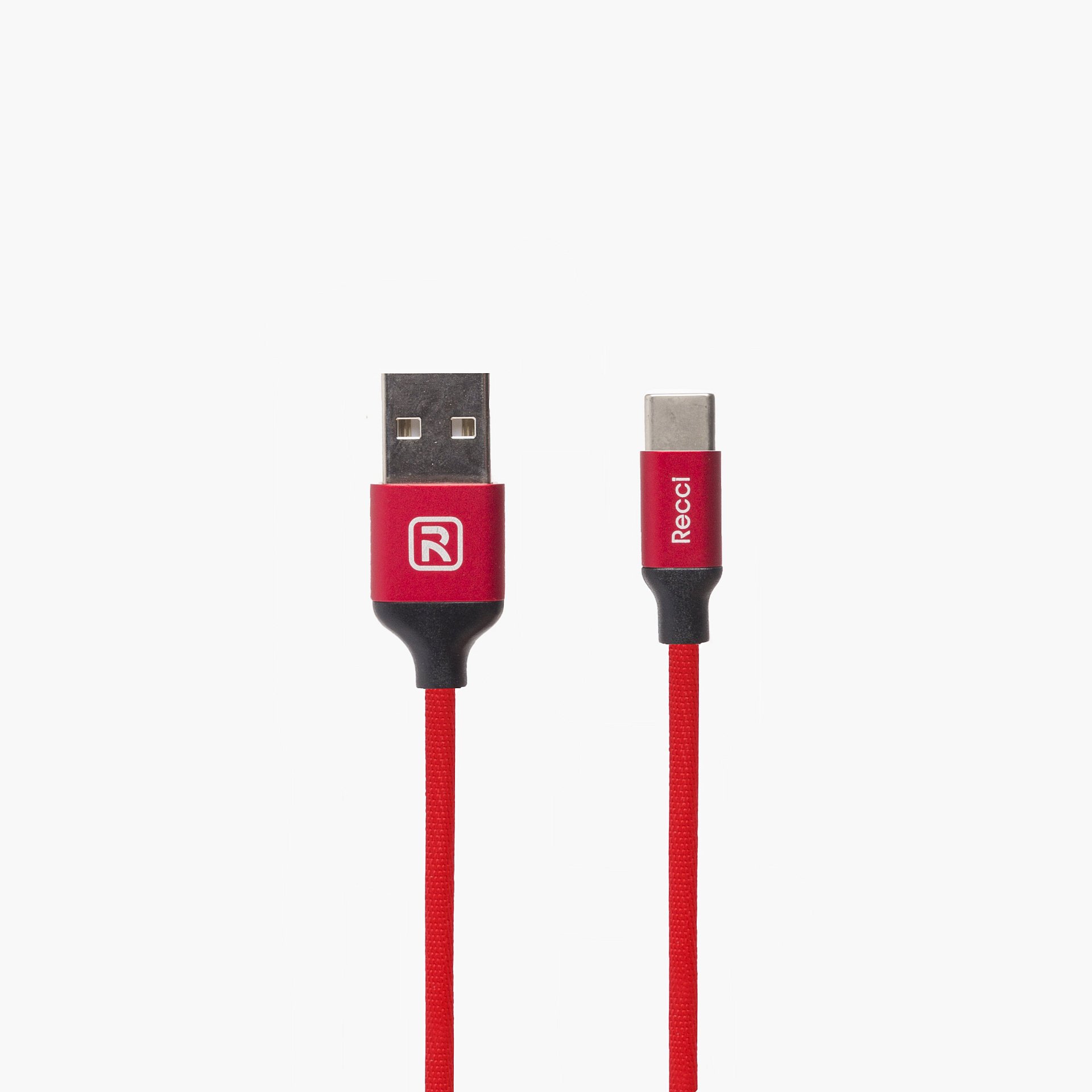Кабель USB 2.0(Am)-USB 2.0 Type-C(m), 2.4A 1 м, красный Recci RCT-M100 (116044)