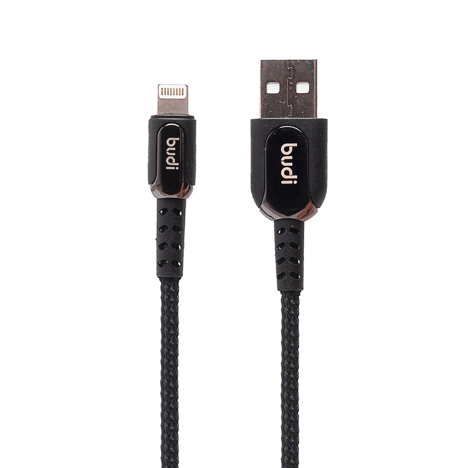 Кабель USB 20Am-Lightning 8-pinm 24A 1 м черный Budi 192L 111998 265₽