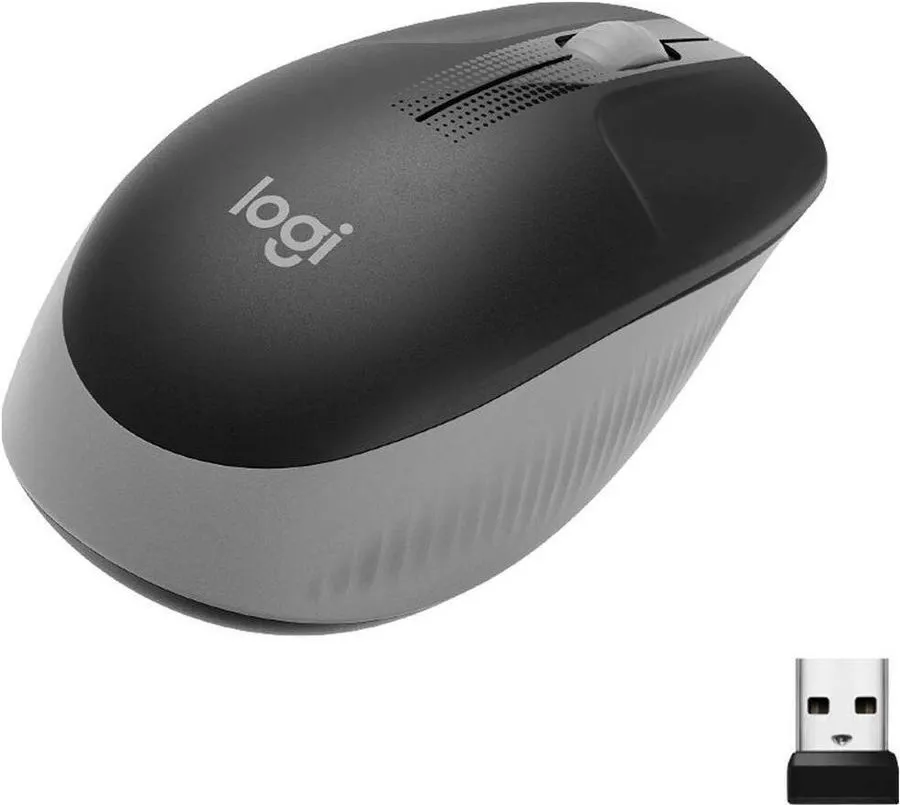 

Мышь беспроводная Logitech M191, 1000dpi, оптическая светодиодная, USB/Радиоканал, черный/серый (910-005922), M191