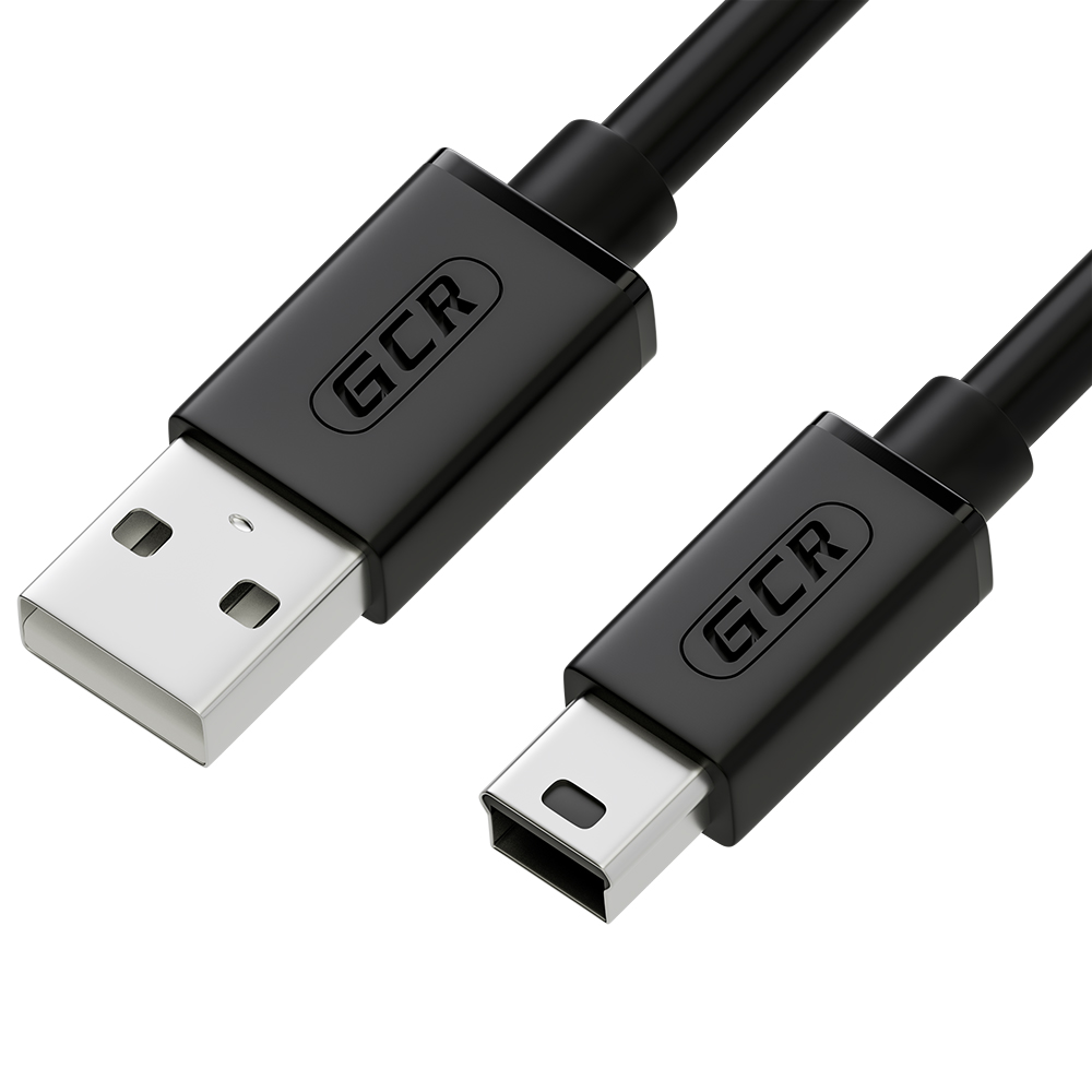 Кабель USB 2.0(Am)-Mini USB 2.0(Bm), экранированный 5 м, черный Greenconnect GCR-UM2 (GCR-UM2M5P-BB2S-5.0m)