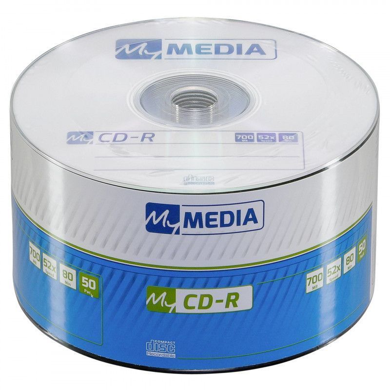 Диск Verbatim CD-R, 700Mb, 52x, Pack wrap, 50 шт, MyMedia (69201)