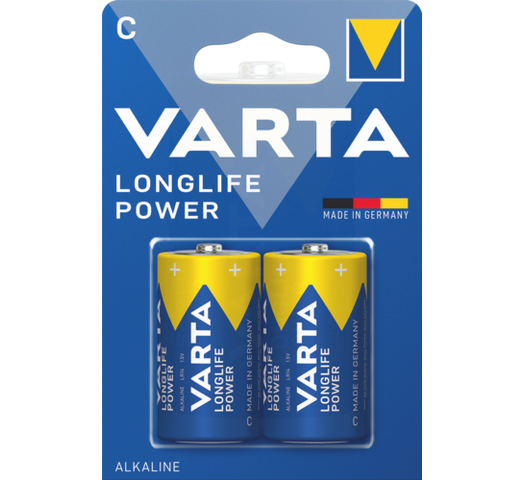 

Батарея Varta Longlife Power, C (R14/LR14), 1.5 В, 2шт