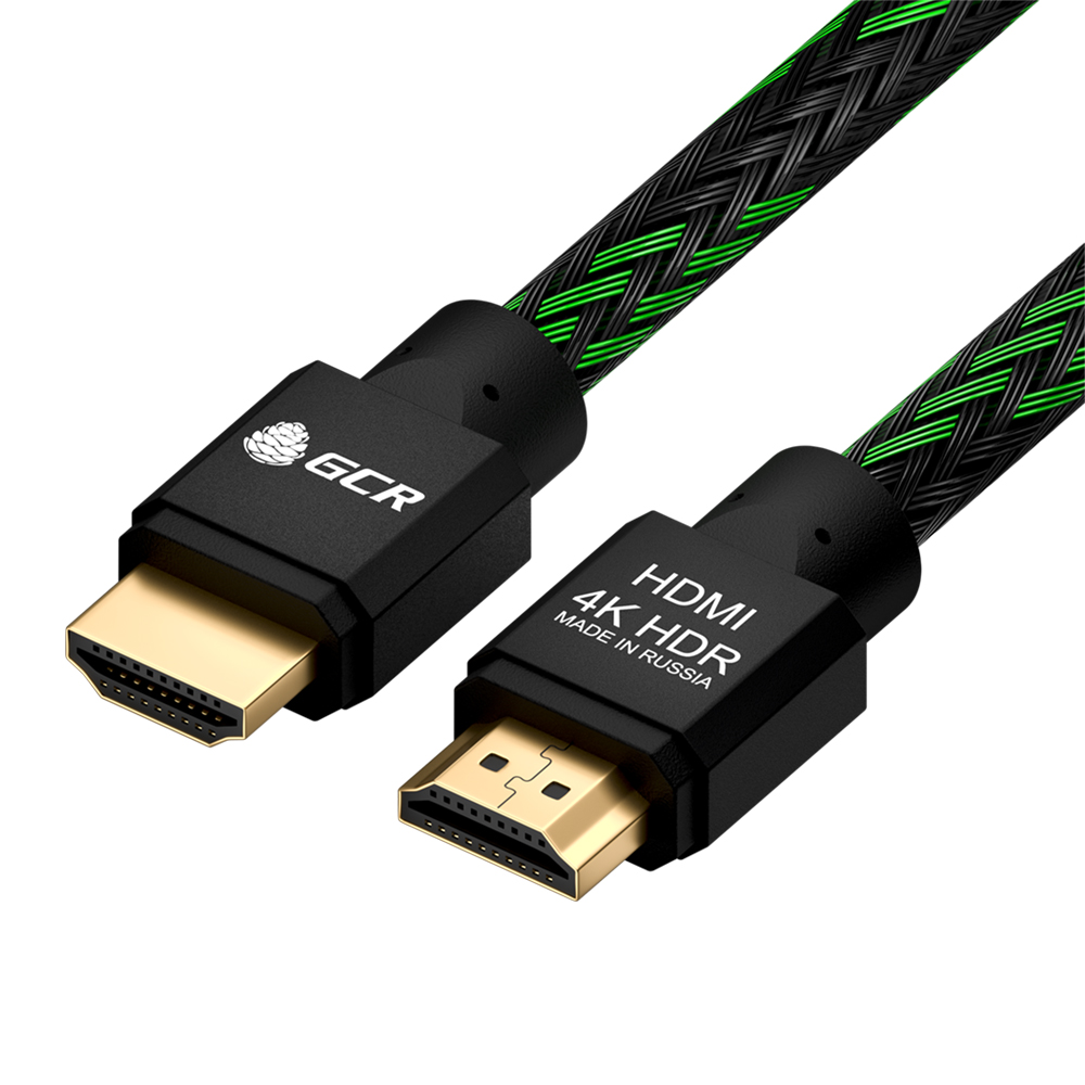 

Кабель HDMI(19M)-HDMI(19M) v2.0 4K, экранированный, 50 см, зеленый Greenconnect GCR-HM481 (GCR-52211), GCR-HM481