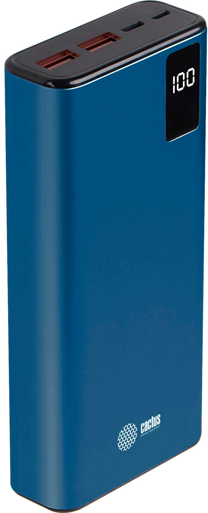 

Портативный аккумулятор (Powerbank) Cactus CS-PBFSYT-20000, 20 А·ч, 2xUSB, 2.1А, Type-C, синий, CS-PBFSYT-20000