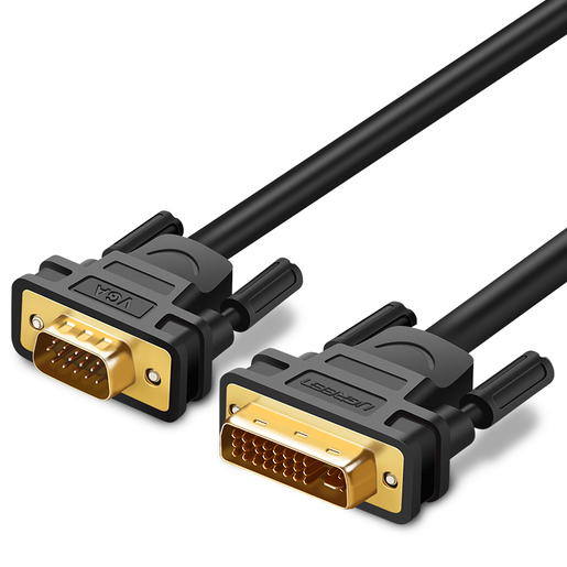 

Кабель VGA(15M)-DVI(25M), экранированный, 1 м, черный UGREEN DV102 (30741), DV102