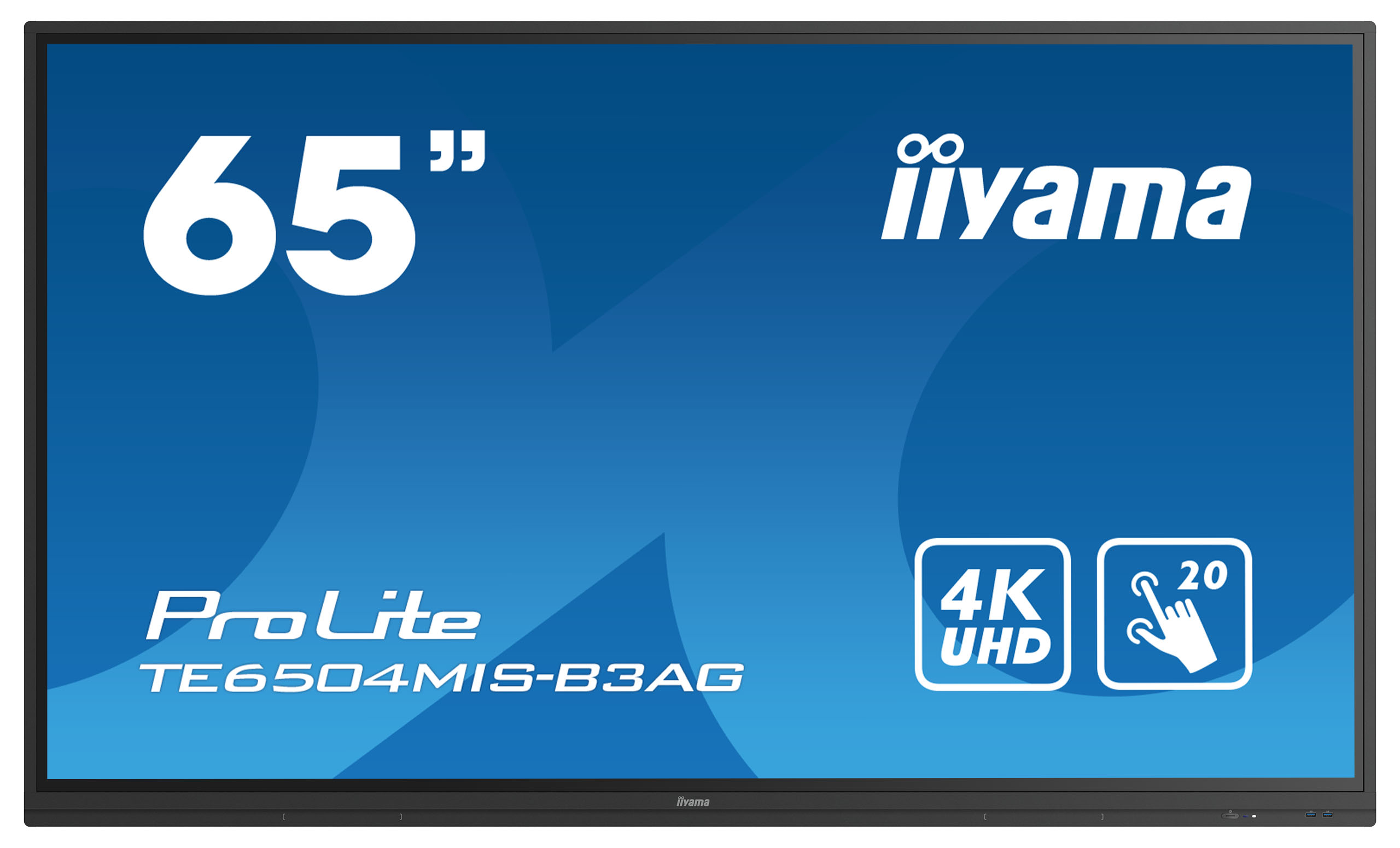 

Интерактивная панель 65" IIYAMA TE6504MIS-B3AG Touch, IPS, 4K, 3840x2160, 400кд/м2, 8 мс, Rj-45, WiFi, HDMI, VGA, USB, черный, TE6504MIS-B3AG