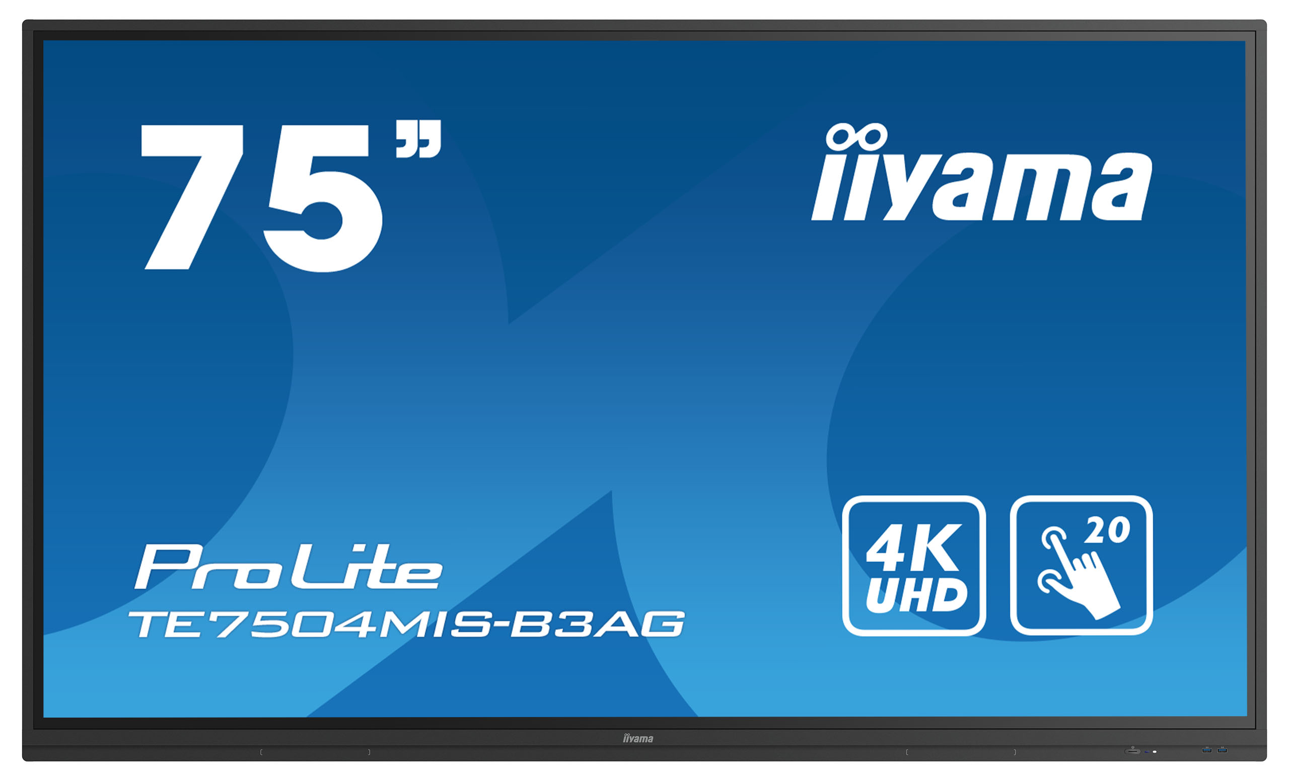 

Интерактивная панель 75" IIYAMA TE7504MIS-B3AG Touch, IPS, 4K, 3840x2160, 400кд/м2, 8 мс, Rj-45, WiFi, HDMI, VGA, USB, черный, TE7504MIS-B3AG