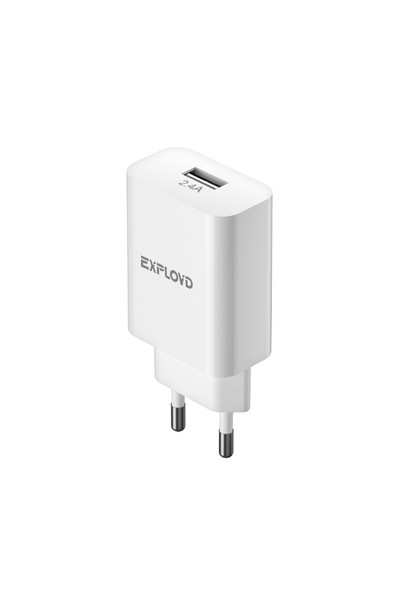 

Сетевое зарядное устройство Exployd Easy EX-Z-1419 5Вт, USB, 2.4A, белый (EX-Z-1419), EX-Z-1419
