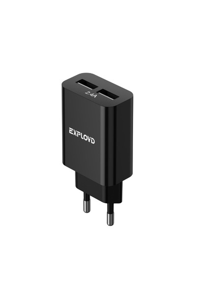 

Сетевое зарядное устройство Exployd Easy EX-Z-1420 5Вт, 2xUSB, 2.4A, черный (EX-Z-1420), EX-Z-1420