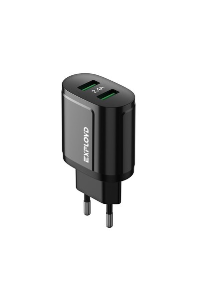 

Сетевое зарядное устройство Exployd Easy EX-Z-1426 5Вт, 2xUSB, 2.4A, черный (EX-Z-1426), EX-Z-1426