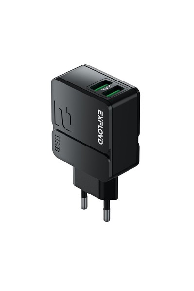 

Сетевое зарядное устройство Exployd Easy EX-Z-1430 5Вт, 2xUSB, 2.4A, черный (EX-Z-1430), EX-Z-1430