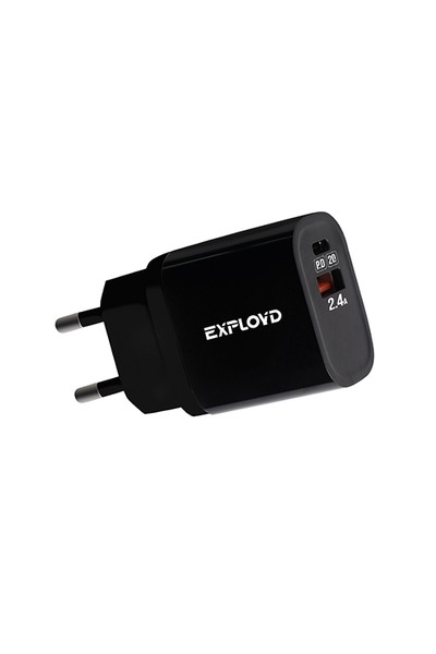 

Сетевое зарядное устройство Exployd Rash EX-Z-1127 20Вт, USB, USB type-C, Quick Charge, PD, 3A, черный (EX-Z-1127), EX-Z-1127