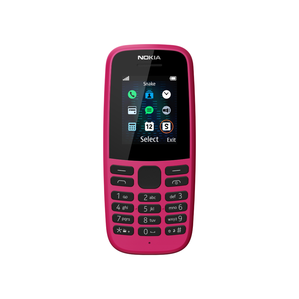 Мобильный телефон Nokia 105 SS (2019), 1.77" 160x128 TN, 1-Sim, 800mAh, micro-USB, Series 30+, розовый (16KIGP01A13) б/у, незначительные следы эксплуатации, полный комплект