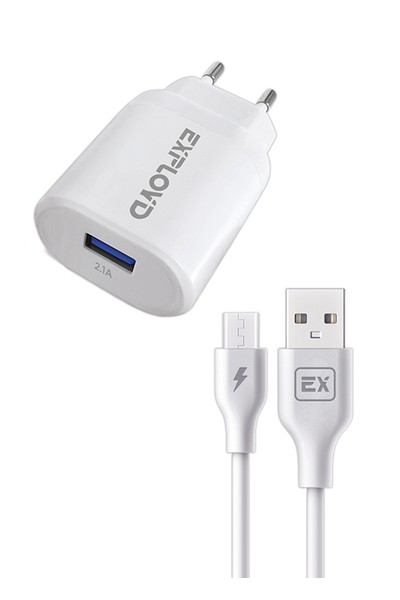 

Сетевое зарядное устройство Exployd Classic EX-Z-975 5Вт, USB, Quick Charge, 2.1A, белый (EX-Z-975), micro USB, EX-Z-975