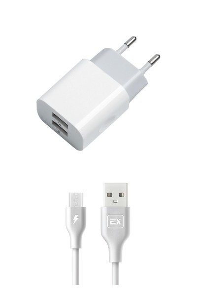

Сетевое зарядное устройство Exployd Classic EX-Z-465 5Вт, 2xUSB, 3.1A, белый (EX-Z-465), micro USB, EX-Z-465