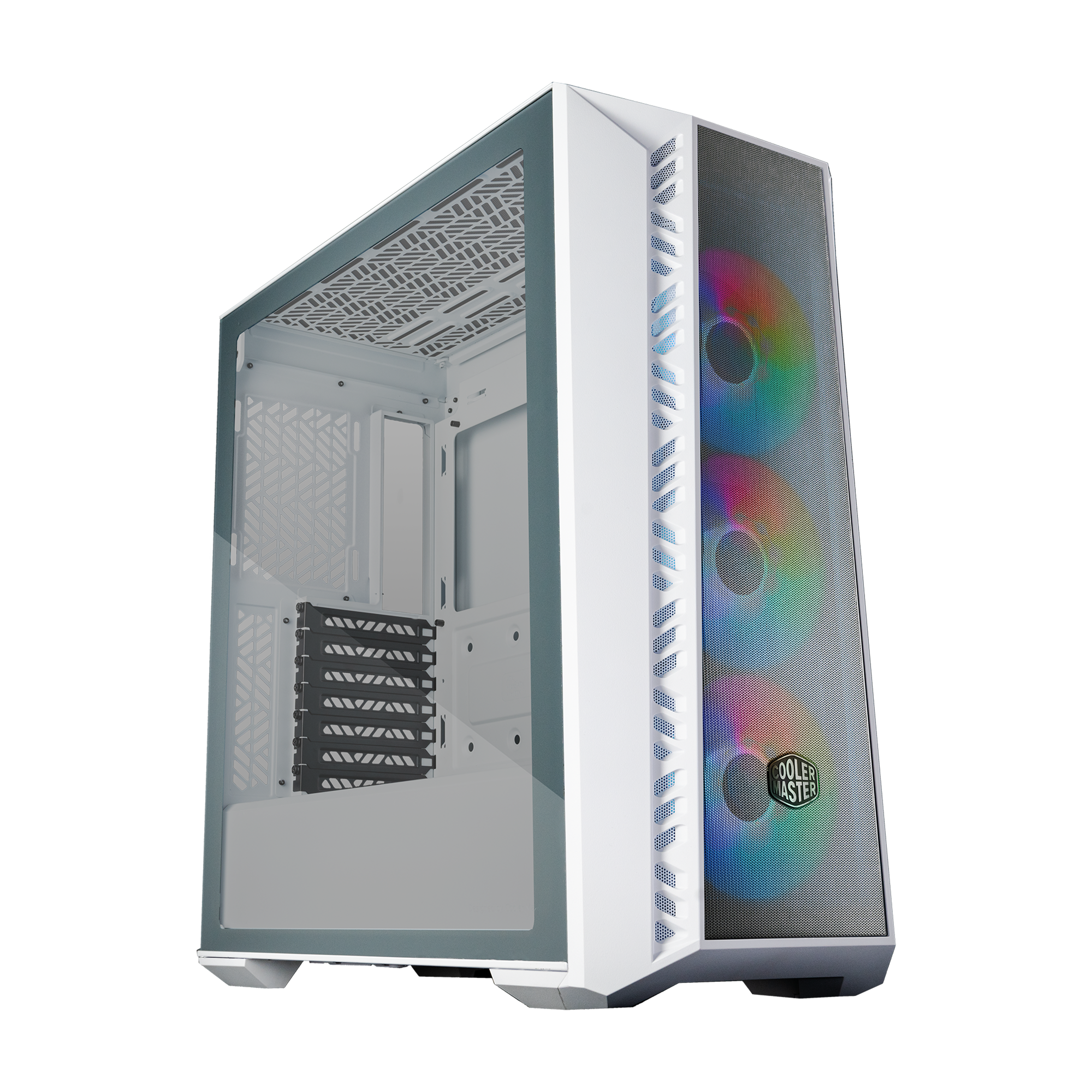 Корпус COOLERMASTER MasterBox 520 Mesh, ATX, Midi-Tower, USB 3.2, USB Type-C, RGB подсветка, белый, без БП (MB520-WGNN-S00)