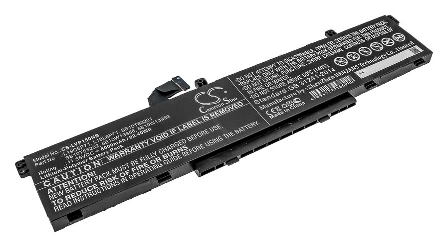 Аккумуляторная батарея CameronSino CS-LVP150NB для Lenovo, 11.6 В, 8000mAh, черный