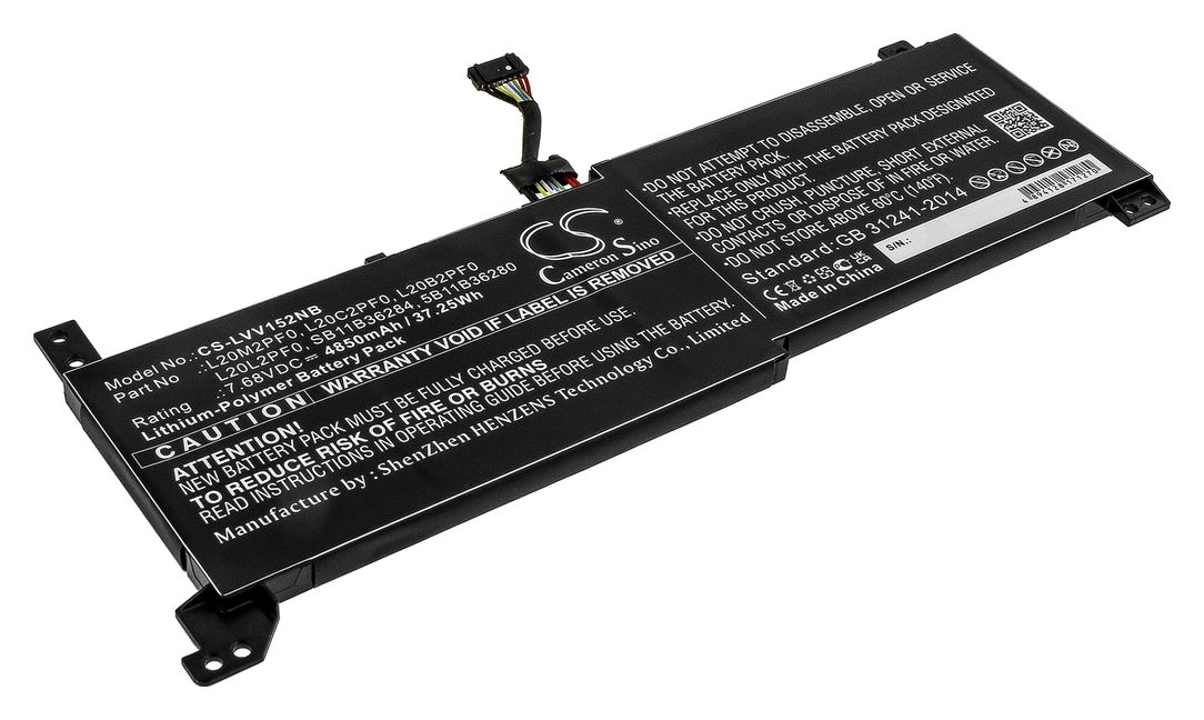 

Аккумуляторная батарея CameronSino CS-LVV152NB для Lenovo, 7.68 В, 4850mAh, 37.3 Wh, черный, CS-LVV152NB