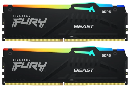 

Комплект памяти DDR5 DIMM 32Gb (2x16Gb), 5600MHz, CL36, 1.25 В, Kingston, FURY Beast Black EXPO RGB (KF556C36BBEAK2-32) Retail, KF556C36BBEAK2-32