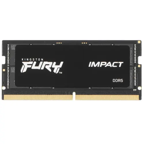 

Память DDR5 SODIMM 32Gb, 5600MHz, CL40, 1.1 В, Kingston, FURY Impact Black (KF556S40IB-32) Retail, KF556S40IB-32