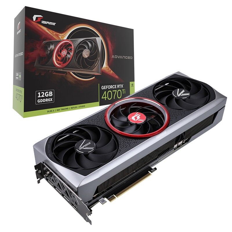 

Видеокарта Colorful NVIDIA GeForce RTX 4070Ti iGame Advanced OC-V, 12Gb GDDR6X, 192 бит, PCI-E, HDMI, 3DP, Retail (RTX 4070 Ti Advanced OC-V), iGame Advanced OC-V