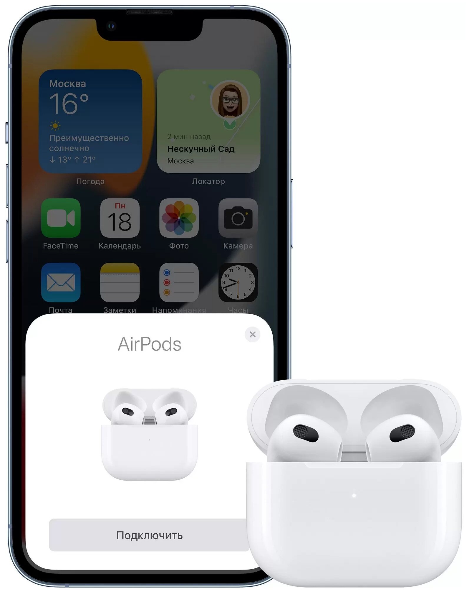 Беспроводные наушники Apple AirPods 3, белый (MPNY3ZA/A), 1165308 купить по  цене 21500 руб в Омске в интернет-магазине e2e4