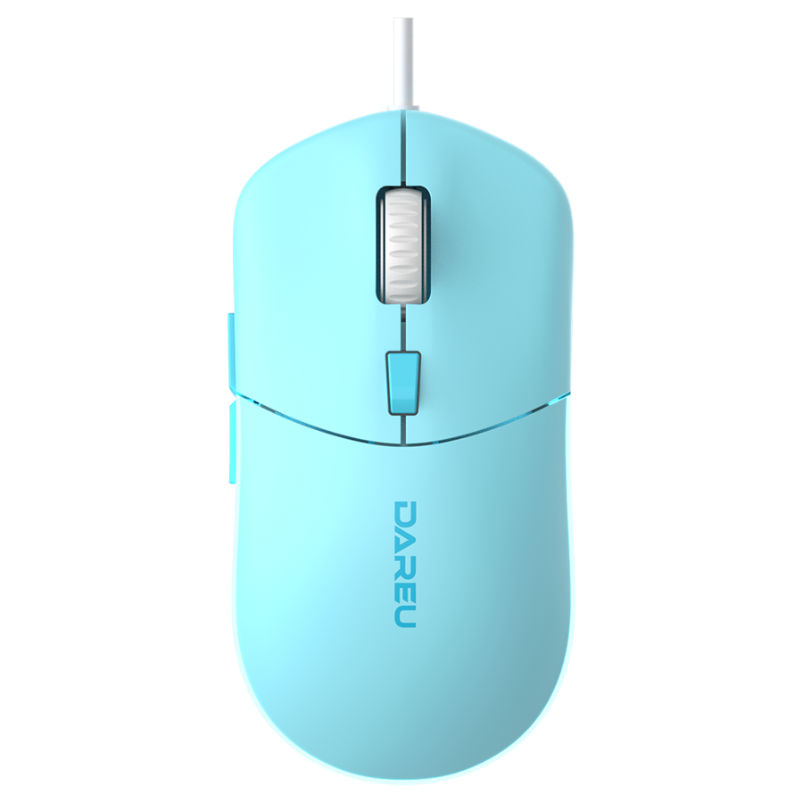 Мышь проводная Dareu LM121, 6400dpi, оптическая светодиодная, USB, голубой (LM121 Blue)