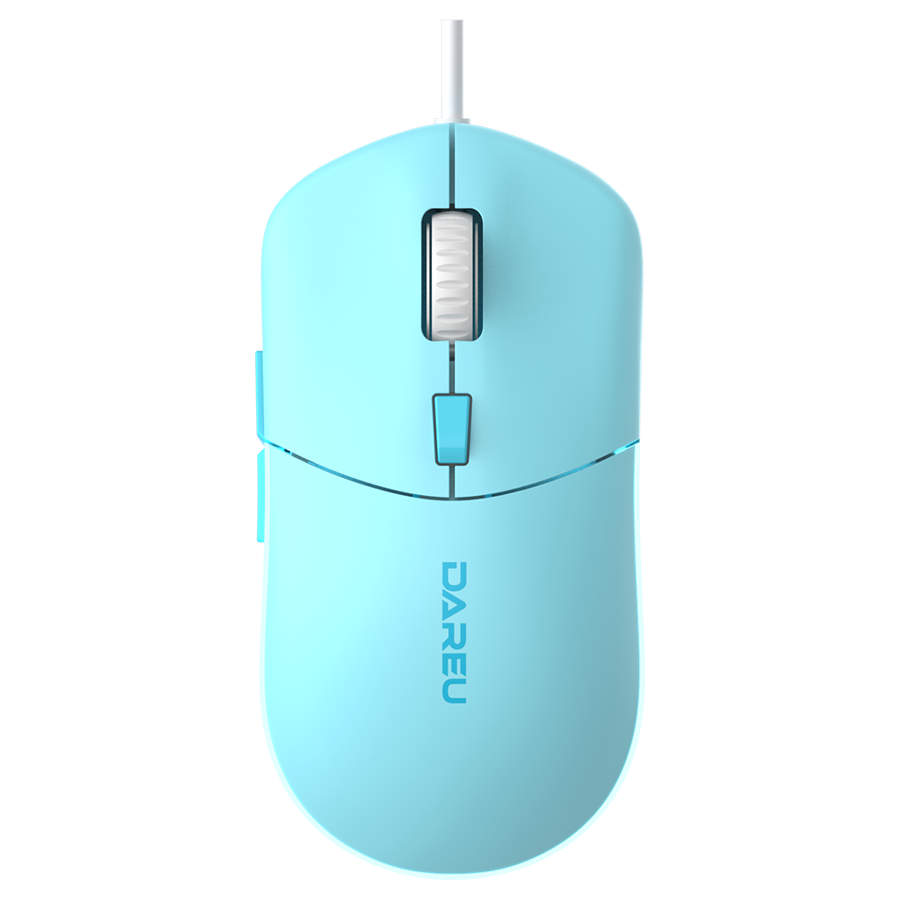 

Мышь проводная Dareu LM121, 6400dpi, оптическая светодиодная, USB, голубой (LM121 Blue), LM121