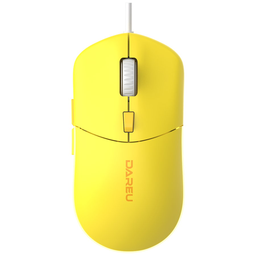 Мышь проводная Dareu LM121, 6400dpi, оптическая светодиодная, USB, желтый (LM121 Yellow)