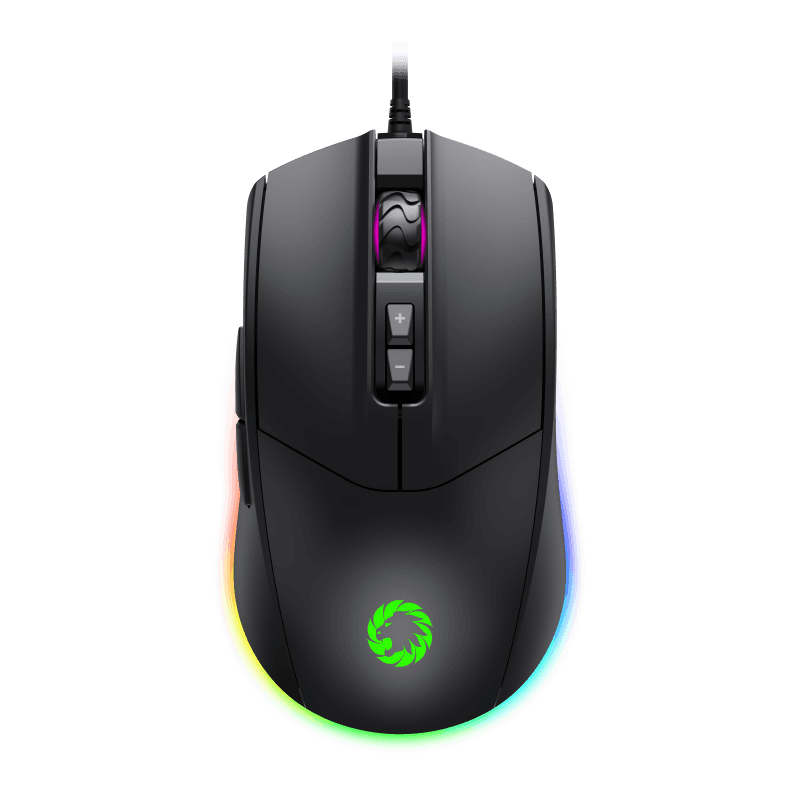 

Мышь проводная GAMEMAX MG3, 6400dpi, оптическая светодиодная, USB, черный (MG3 Black), MG3