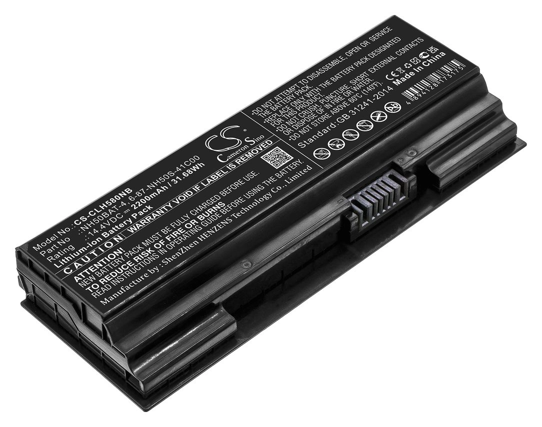 Аккумуляторная батарея CameronSino CS-CLH580NB для Systemax, 14.4 В, 3200mAh, 31.7 Wh, черный