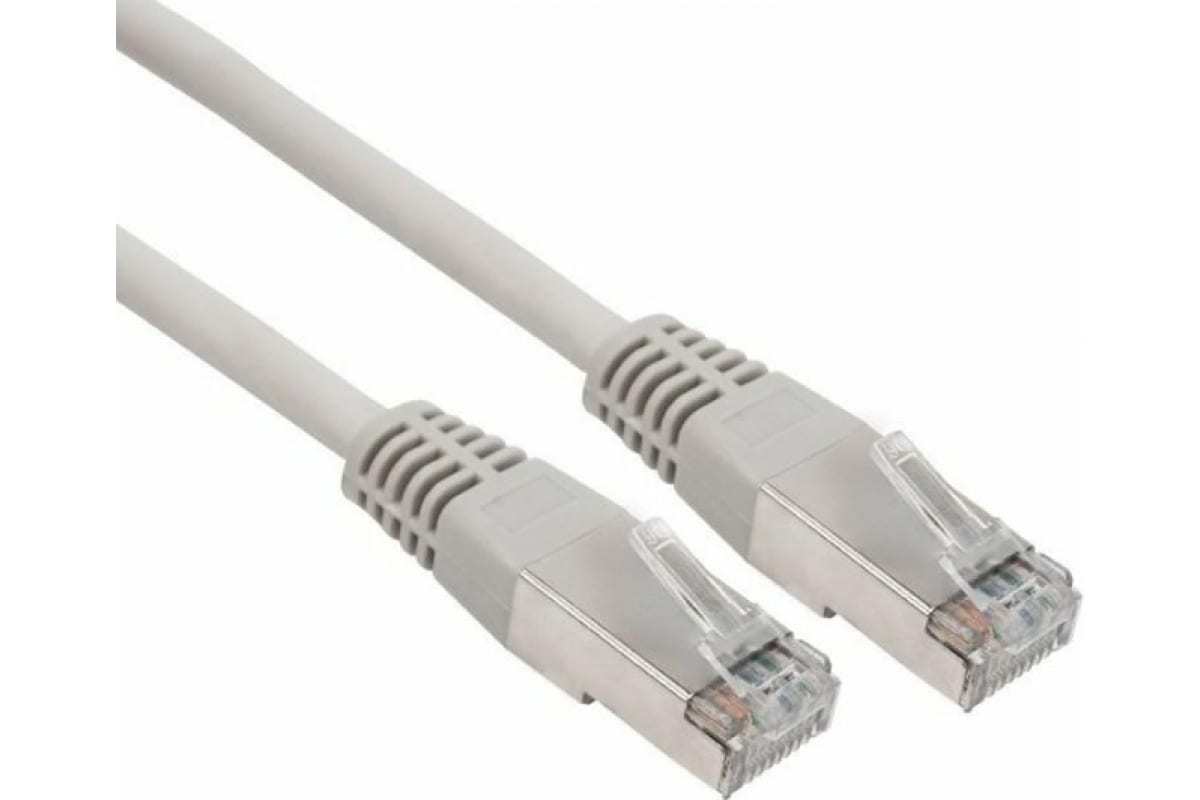 Патч-корд REXANT FTP, кат.6, 5м, RJ45-RJ45, серый