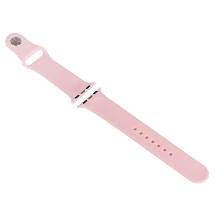 

Ремешок для Apple Watch, Watch 2, Watch 3 38мм, Watch 4 40мм, силиконовый, розовый (709810), 0