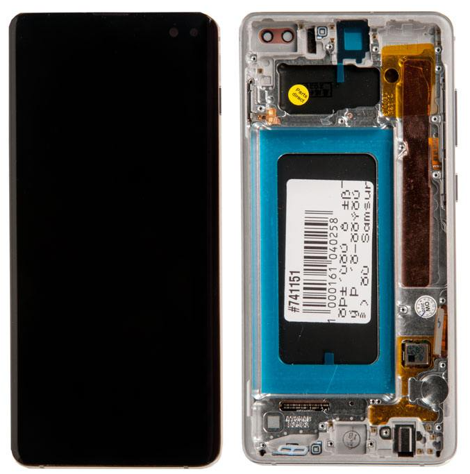 

Дисплей, матрица и тачскрин Samsung для Samsung Galaxy S10 Plus (SM-G975F) белый, оригинал (G975F) (741151)