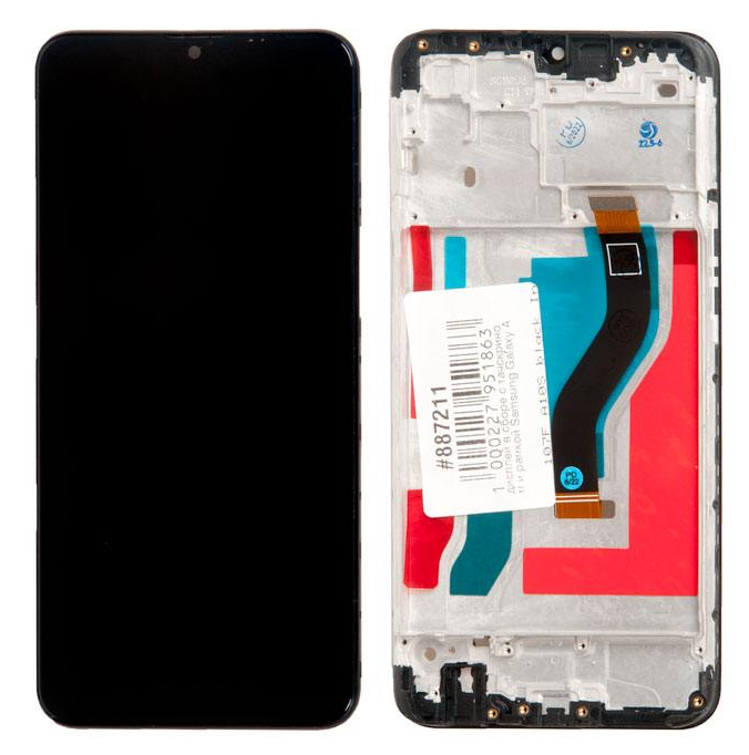 

Дисплей в сборе с тачскрином и рамкой для Samsung Galaxy A107F A10S Incell, черный (A107F) (887211)
