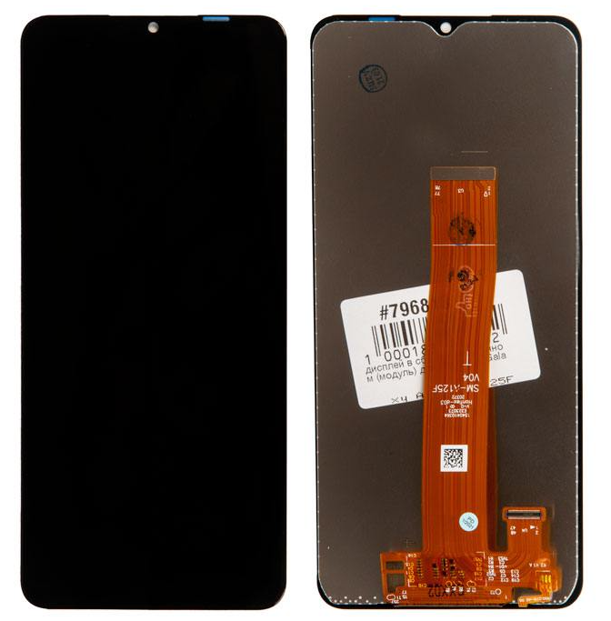Дисплей в сборе с тачскрином (модуль) для Samsung Galaxy A12 SM-A125F черный (A125F)