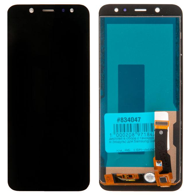 

Дисплей в сборе с тачскрином (модуль) для Samsung Galaxy A6 (SM-A600F) 2018 Super Amoled, черный (A600F) (834047)