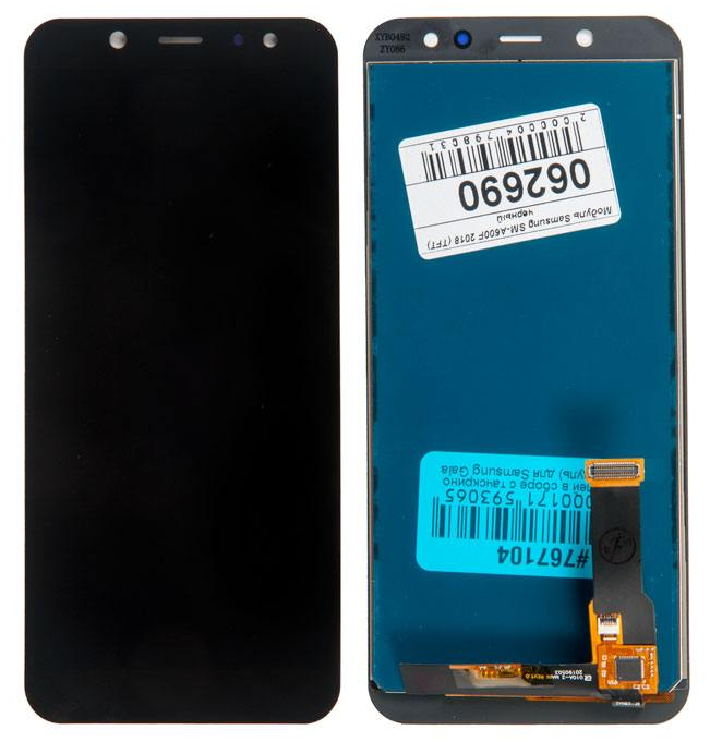 Дисплей в сборе с тачскрином (модуль) для Samsung Galaxy A6 (SM-A600F) черный (2018) TFT с регулировкой яркости (A600F)