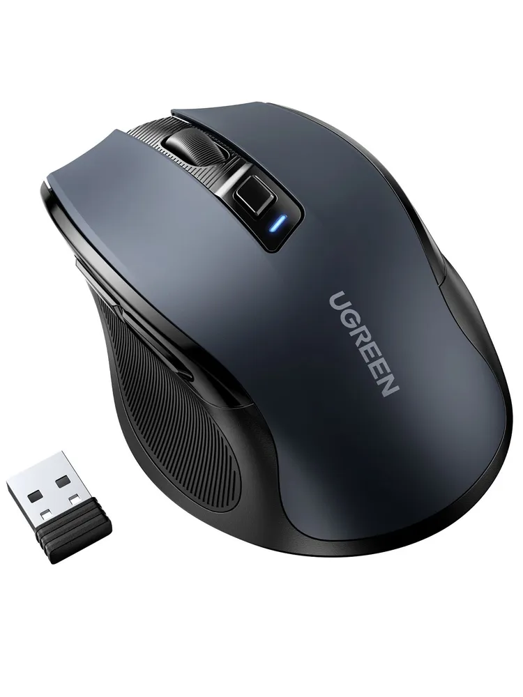 

Мышь беспроводная UGREEN MU006 Silence Design, 4000dpi, оптическая светодиодная, USB, черный (15063), MU006 Silence Design