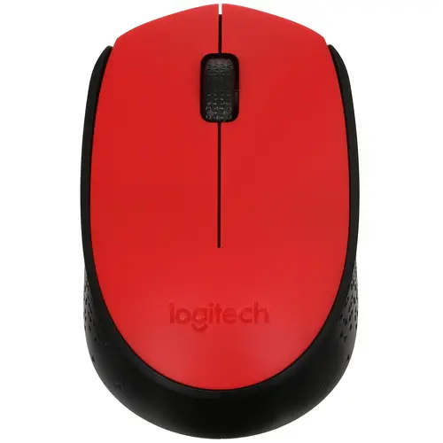 Мышь беспроводная Logitech M170, 1000dpi, оптическая светодиодная, USB, красный (910-004648)