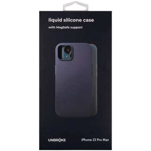 

Чехол-накладка UNBRÖKE Liquid Silicone Case MagSafe для смартфона Apple iPhone 13 Pro Max, силикон, синий (УТ000027806)